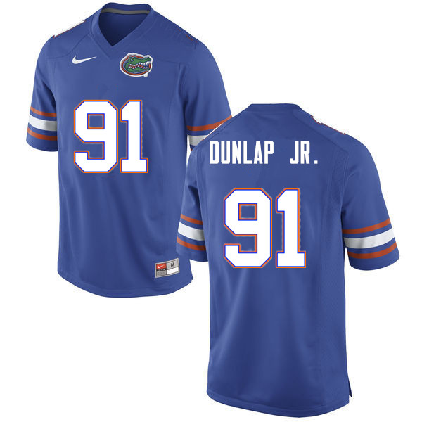 Men #91 Marlon Dunlap Jr. Florida Gators College Football Jerseys Sale-Blue - Click Image to Close